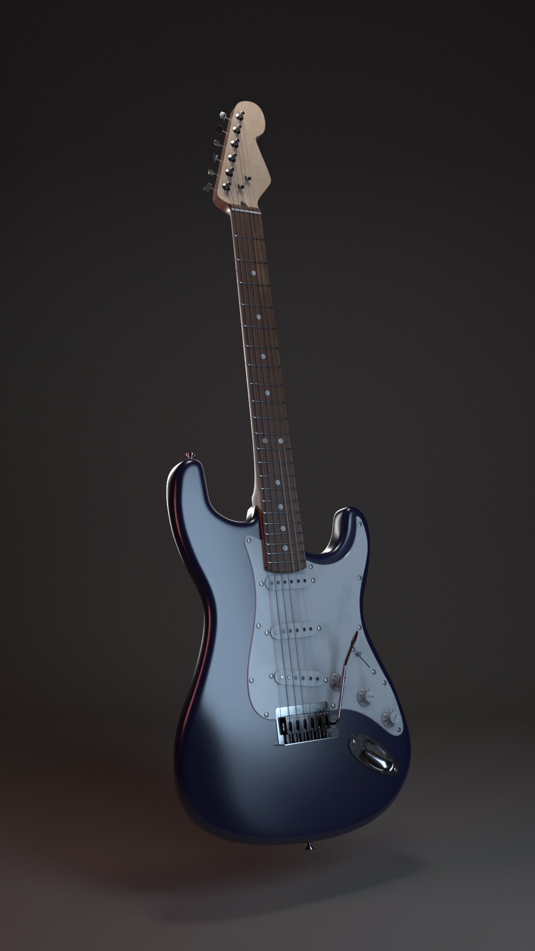 Electric guitar product render